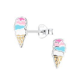 Eis Kinderohrringe 925 Silber