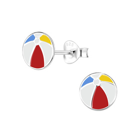 Beach Ball Kinderohrringe 925 Silber