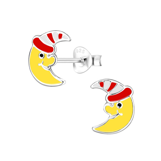 Mond Kinderohrringe 925 Silber