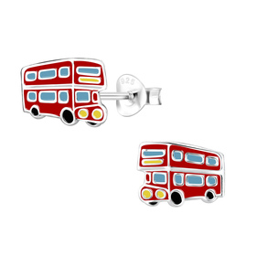 London Bus Kinderohrringe 925 Silber