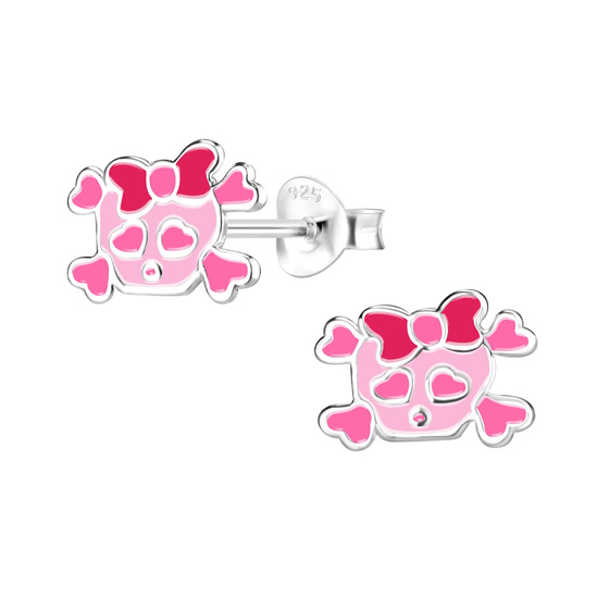 Totenkopf Kinderohrringe 925 Silber