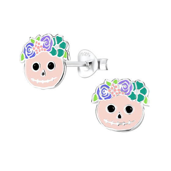 Totenkopf Kinderohrringe 925 Silber