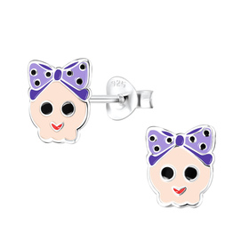 Totenkopf Kinderohrringe 925 Silber