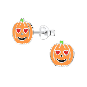 K�rbis Kinderohrringe 925 Silber