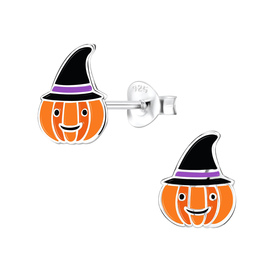 K�rbis Kinderohrringe 925 Silber