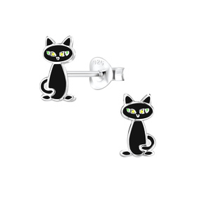 Katzen Kinderohrringe 925 Silber