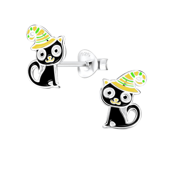 Katzen Kinderohrringe 925 Silber