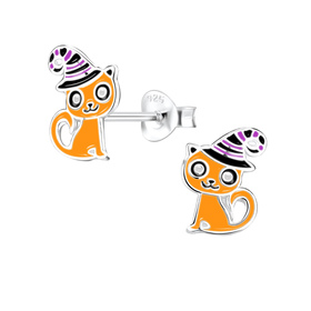 Katzen Kinderohrringe 925 Silber