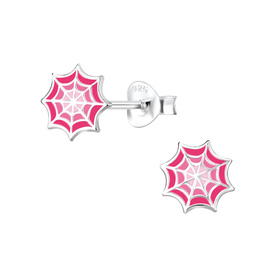 Spinnennetz Kinderohrringe 925 Silber