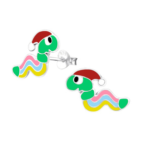 Auf dem Bild zu sehen sind Kinder Ohrringe Schlange Wurm...
