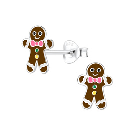 Lebkuchen Kinderohrringe 925 Silber