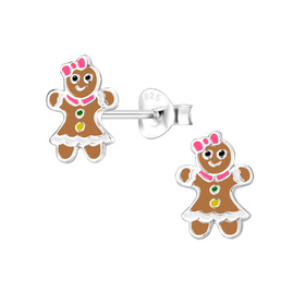 Lebkuchen Kinderohrringe 925 Silber