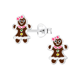 Lebkuchen Kinderohrringe 925 Silber