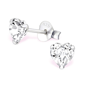 Auf dem Bild zu sehen sind Kinder Ohrringe Kristall Herz...