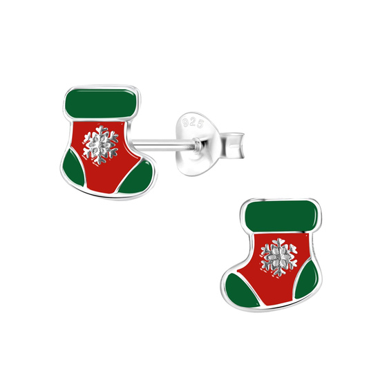 Nikolausstiefel Kinderohrringe 925 Silber