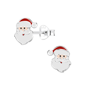 Weihnachtsmann Kinderohrringe 925 Silber