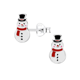 Schneemann Kinderohrringe 925 Silber