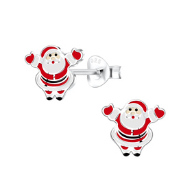 Weihnachtsmann Kinderohrringe 925 Silber