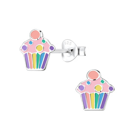 Cupcake Kinderohrringe 925 Silber