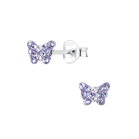 Schmetterling Kinderohrringe 925 Silber