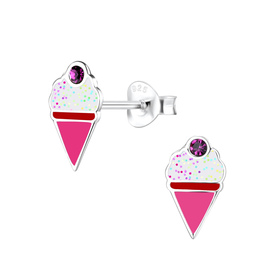 Eis Kinderohrringe 925 Silber