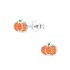 K�rbis Kinderohrringe 925 Silber