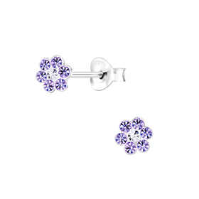 Blumen Kinderohrringe 925 Silber