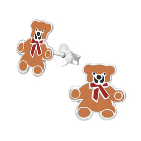 Auf dem Bild zu sehen sind Kinder Ohrringe Teddybär...