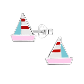 Segelboot Kinderohrringe 925 Silber