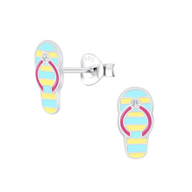 Flip Flop Kinderohrringe 925 Silber