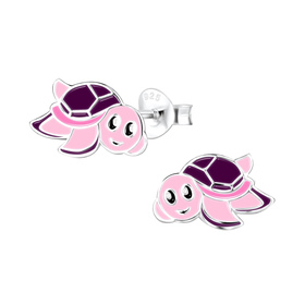 Schildkr�ten Kinderohrringe 925 Silber