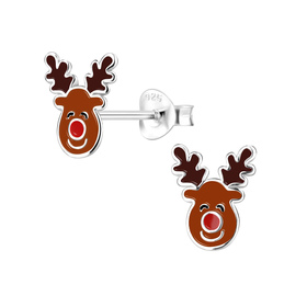 Rentier Kinderohrringe 925 Silber