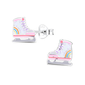 Schlittschuh Kinderohrringe 925 Silber