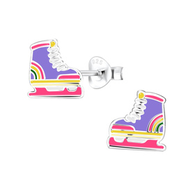 Schlittschuh Kinderohrringe 925 Silber