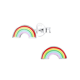 Regenbogen Kinderohrringe 925 Silber