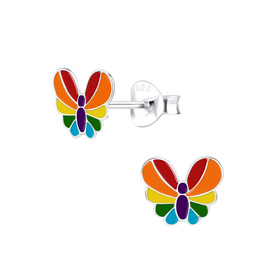 Schmetterling Kinderohrringe 925 Silber