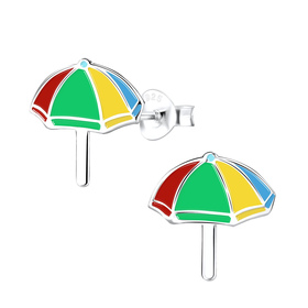 Regenschirm Kinderohrringe 925 Silber
