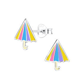 Regenschirm Kinderohrringe 925 Silber