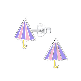 Regenschirm Kinderohrringe 925 Silber