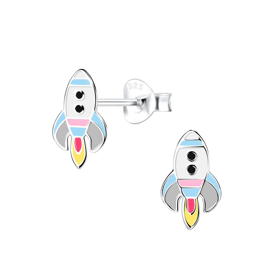 Raketen Kinderohrringe 925 Silber