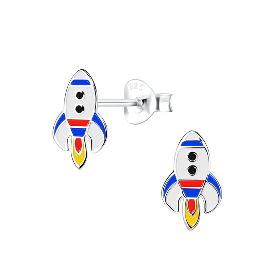 Raketen Kinderohrringe 925 Silber
