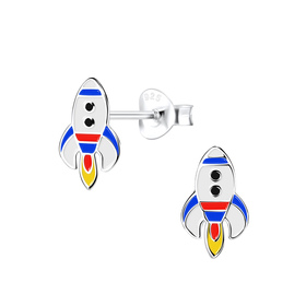 Raketen Kinderohrringe 925 Silber