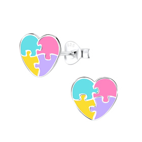 Herz Kinderohrringe 925 Silber