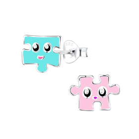 Puzzle Kinderohrringe 925 Silber