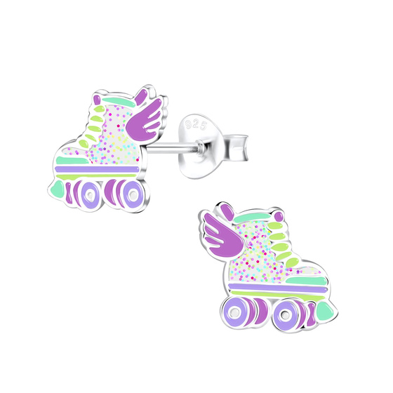 Rollerblade Kinderohrringe 925 Silber