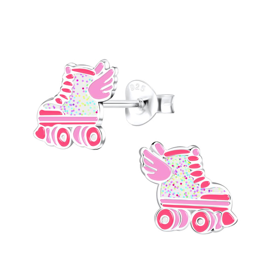 Rollerblade Kinderohrringe 925 Silber