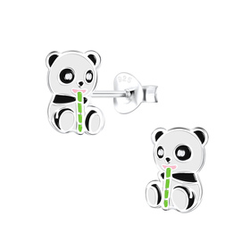 Panda Kinderohrringe 925 Silber