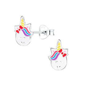Einhorn Kinderohrringe 925 Silber
