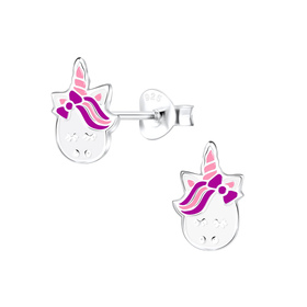 Einhorn Kinderohrringe 925 Silber