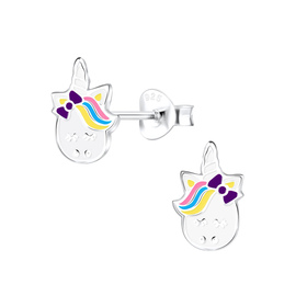 Einhorn Kinderohrringe 925 Silber